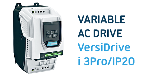 VersiDrive i 3Pro/IP20 – Compact variable AC drive for precise speed control