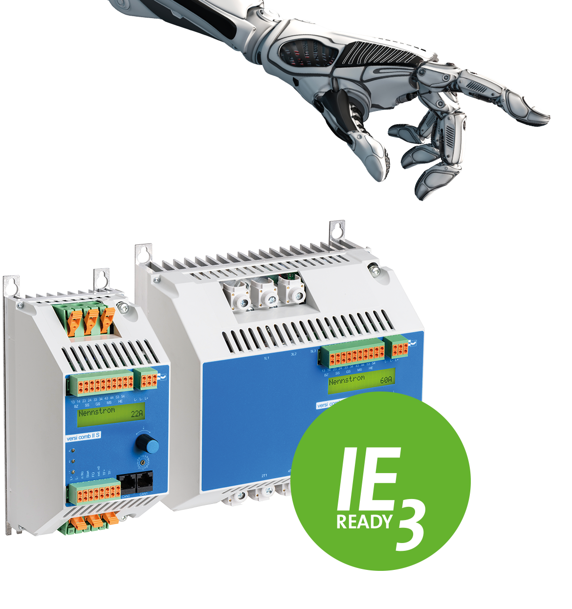  VersiComb II Safe combines a soft starter with an electronic direct-current braking device for woodworking machines and other applications