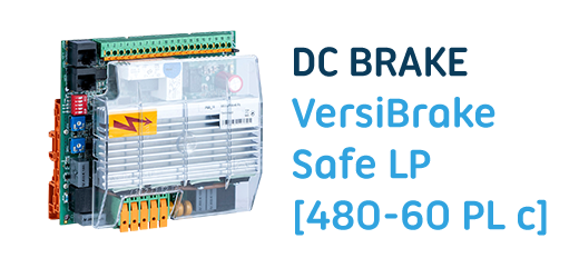 The VersiBrake Safe LP 480-60 PL c DC brake – functional safety combined with self-optimizing braking