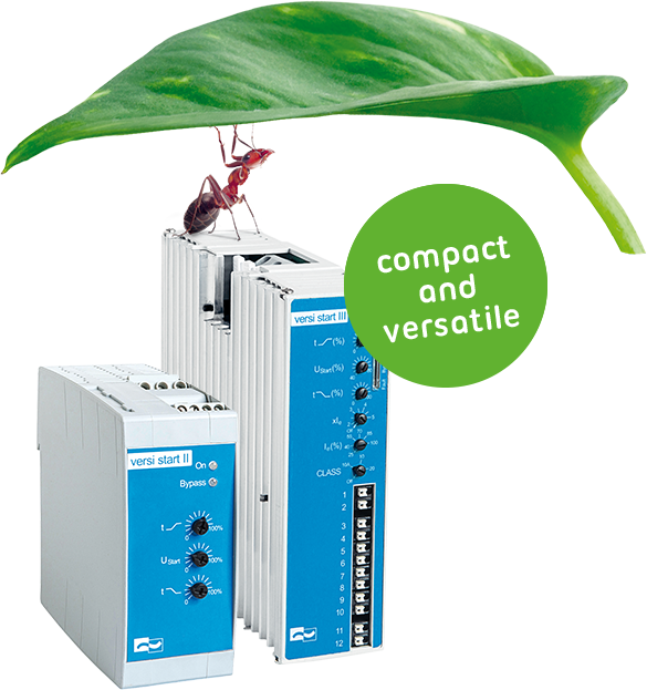 Soft Starter VersiStart III (9 - 45A) – The most compact 3-phase-controlled soft starter