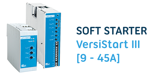 Soft Starter VersiStart III (9 - 45A) – The most compact 3-phase-controlled soft starter