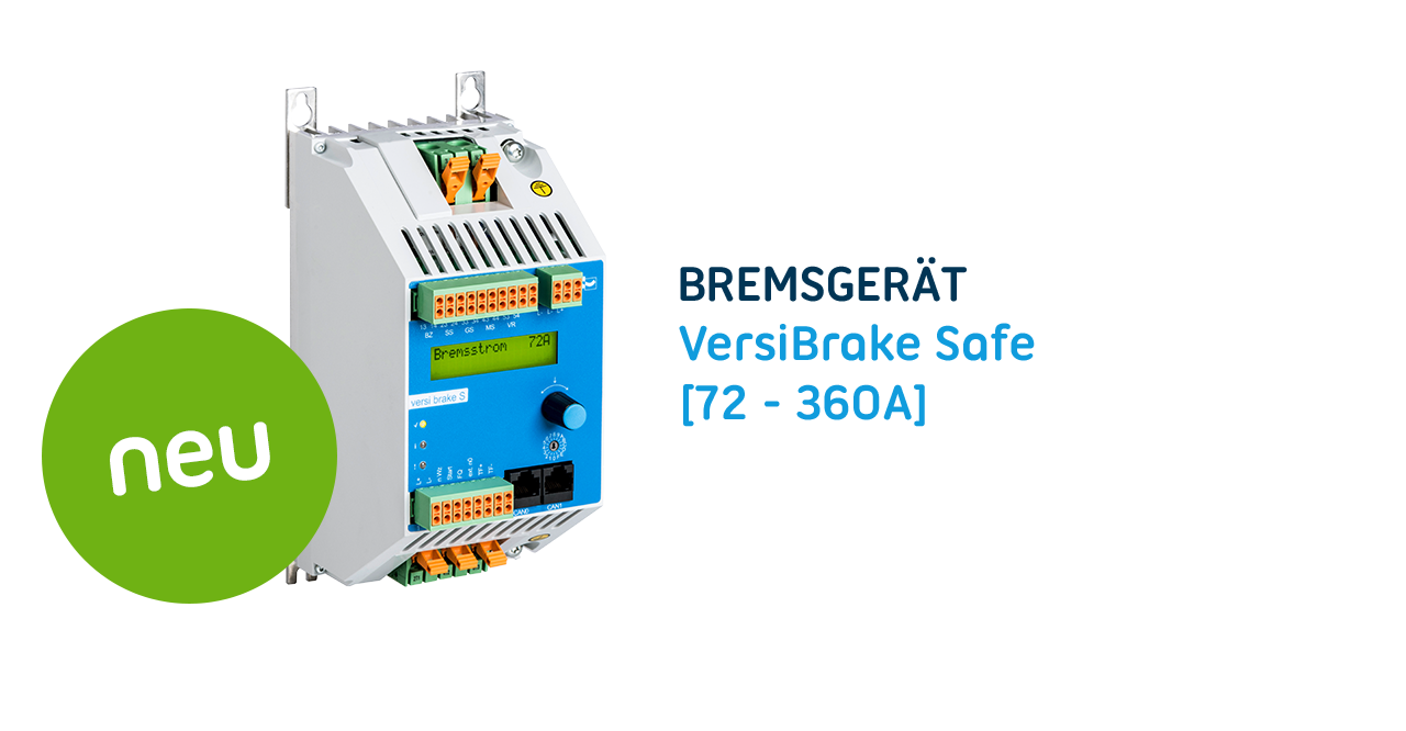 Neue Gleichstrombremse mit thermischem Geräteschutz von PETER electronic: VersiBrake Safe bietet maximale Kontrolle und Sicherheit für den schonenden Stillstand